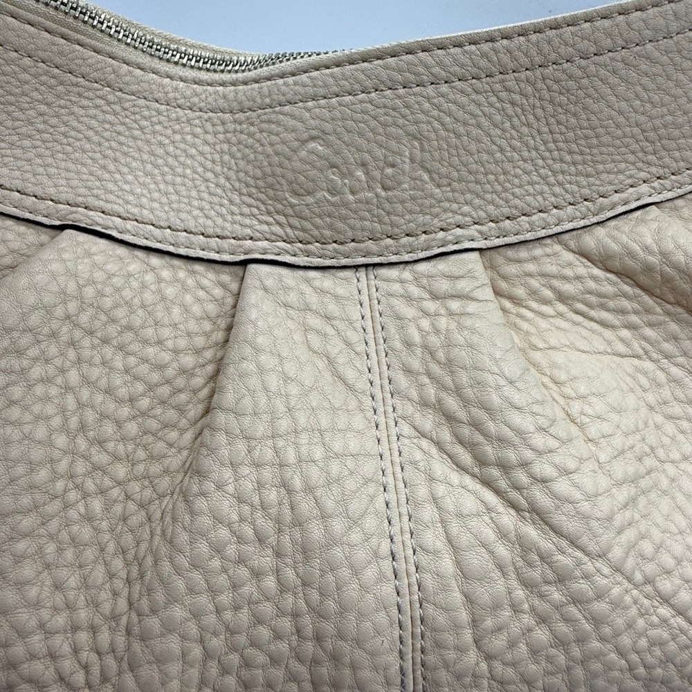 Vintage Y2K Coach Pebbled Leather Soho Hobo Shoulder Bag Ivory Cream Slouchy - Picture 4 of 10